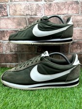 Nike Classic Cortez Nylon 807472-300 Trainer Men UK 10 Cargo Khaki Lace Up Shoes