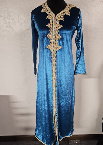 Vintage blue velvet - blue,