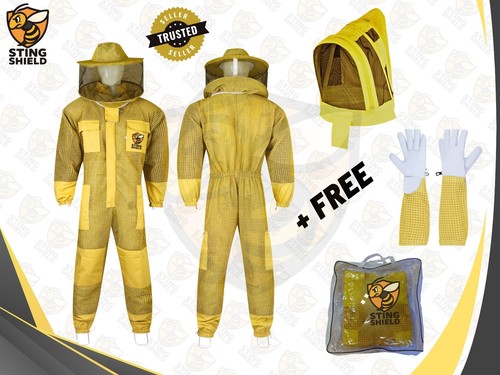 Yellow beekeeping suit - beekeeping,