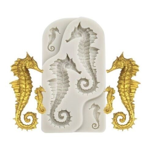 Seahorse shaped fondant - seahorse,