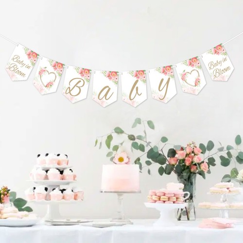 Baby pink floral theme flag - pink,