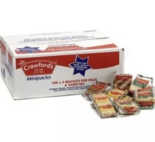 Crawfords Mini Packs 100 Biscuits - 3 Biscuits Per Pack, 6 Varieties
