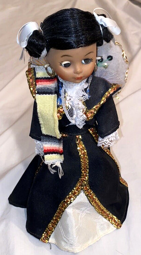 Vtg cute mexican girl doll - mexican,