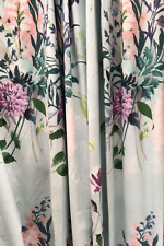 NEXT VINTAGE RETRO FLORAL DUCKEGG Blackout W 167DROP 182cm Eyelet PAIR Curtains