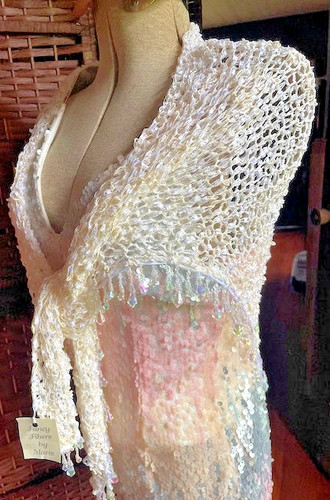 Hand made fringe shawl bead - fringe,