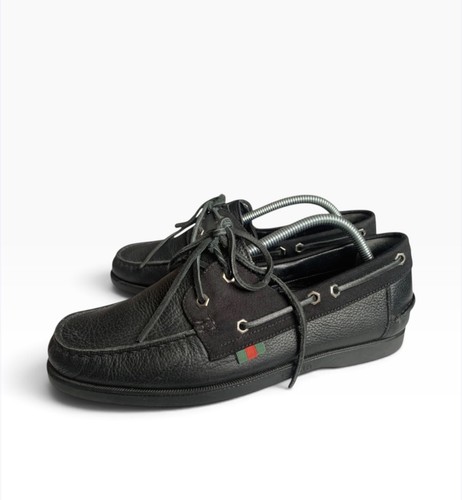 Gucci black leather lace - , up