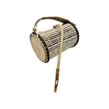 Authentic Nigerian Talking Drum GanGan Traditional Instrument (Medium) 18cm Dia.