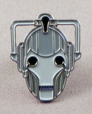 CYBERMAN HEAD ENAMEL PIN BADGE - NEW