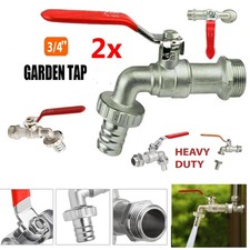 2x Garden Water Tap 3/4" BSP