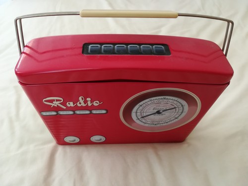 Red metal retro collectable - metal,