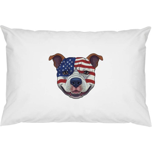 Dog face american - face, flag'