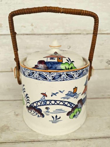 Vintage ceramic biscuit barrel - ceramic,