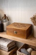 Vintage Wooden First Aid Case