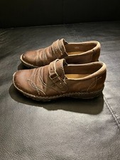 Womens Brown Leather Slip-On