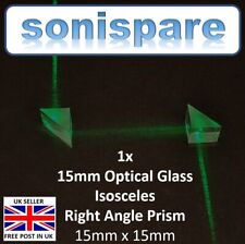 15mm Optical Glass Prism Isosceles Right Angle Prism Physical Optics Reflection