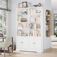 Bookcase Tall Storage 4 Doors