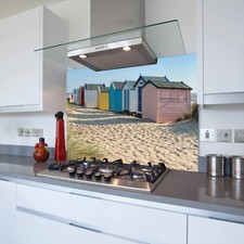 Beach Huts Toughened Glass