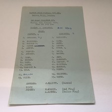 BRAMLEY V DONCASTER RUGBY LEAGUE CHALLENGE CUP FIRST ROUND MATCH TEAM SHEET 1971