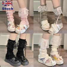Lace Bow Leg Covers Knitted