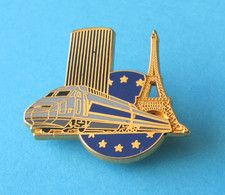 Large TGV Train Pin badge. Enamel, VGC. Ballard.
