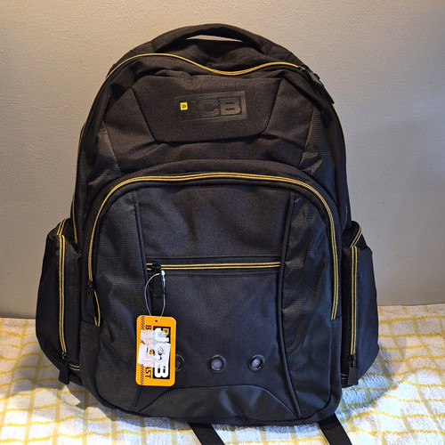 Jcb black smooth backpack - black,