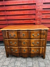 THEODORE ALEXANDER Antique  19th Century  French Walnut Commode With 3 Drawers  