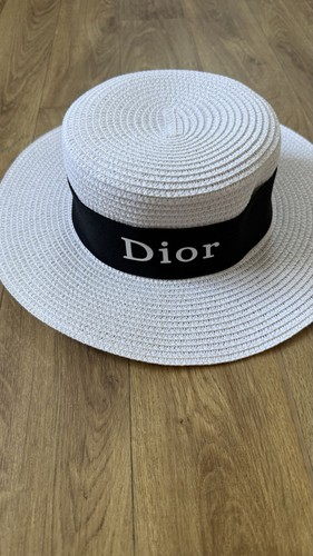 White dior straw - dior, boater