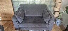 Grey Velvet Sofa Snug Seat