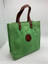 Just Campagne small tote grab hand bag VGC green canvas handbag summer classic