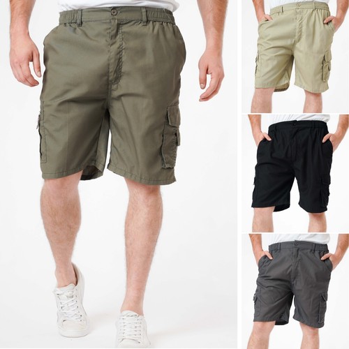 Mens cargo shorts elasticated - cargo,