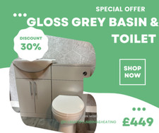 Gloss Grey Toilet & Basin 