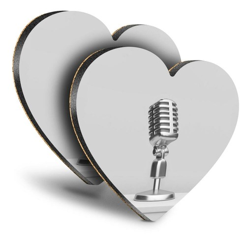 Heart mdf coasters bw - heart,