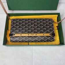 Goyard Genuine Monte Carlo PM Small Clutch In Black & Tan Colour
