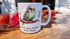Personalised Budgie Mug –