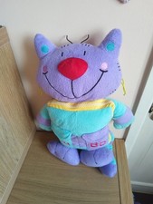 Purple Cat Soft Toy Alphabet Book Learning Plush Toy Comforter