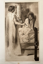 Antique Print Ecce Ancilla