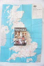 1990 BR Great Britain Passenger National Railway Timetable British Rail & Map
