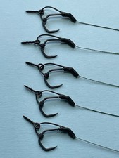 5 x CARP D-RIGS PHOXINUS CLAW HOOKS HAIR RIGS 20LB BRAID FISHING