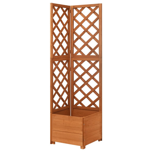 Corner trellis planter brown - corner,