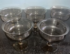 A Set Of Five Smokey Glass