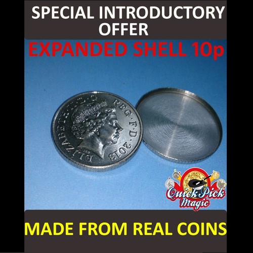 10p expanded shell coin - expanded, /