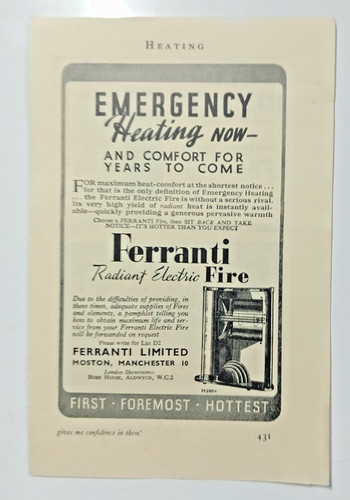 Vintage 1941 ferranti radiant - vintage,