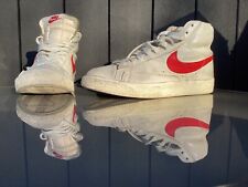 Nike ladies high tops 5 white with burnt red flash leather