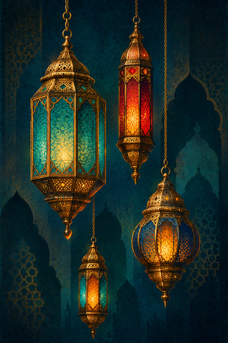 377 moroccan lantern wall - moroccan,