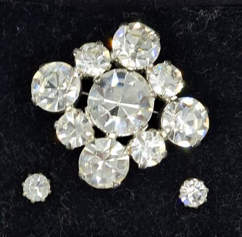 Vintage clear rhinestone - clear,