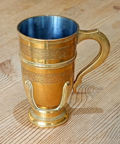 Brass tankard cup - or, mug