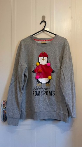 Grey penguin christmas jumper - grey,