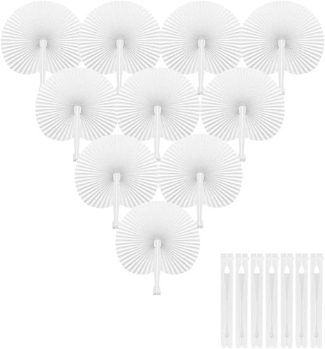 50pcs folding paper fans - 50pcs,