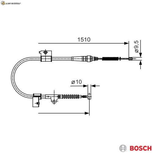 Cable parking brake 987 482 - brake,