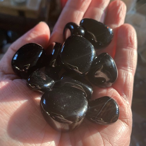 Black onyx pocket stone - pocket,